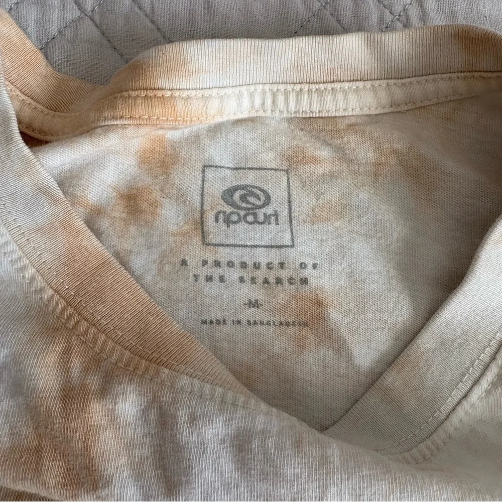 Rip Curl Men's Short Sleeve Tie-Dye Tee - Orange and White - Picture 3 of 5
